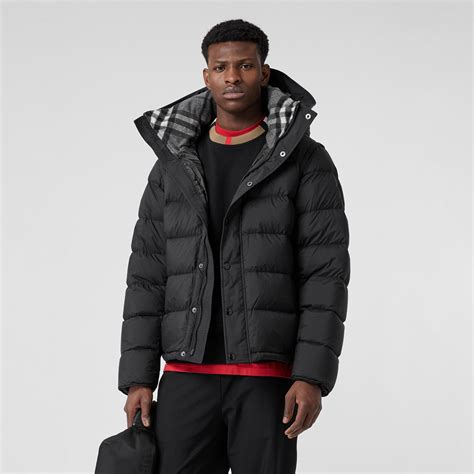 burberry black puffer jacket mens